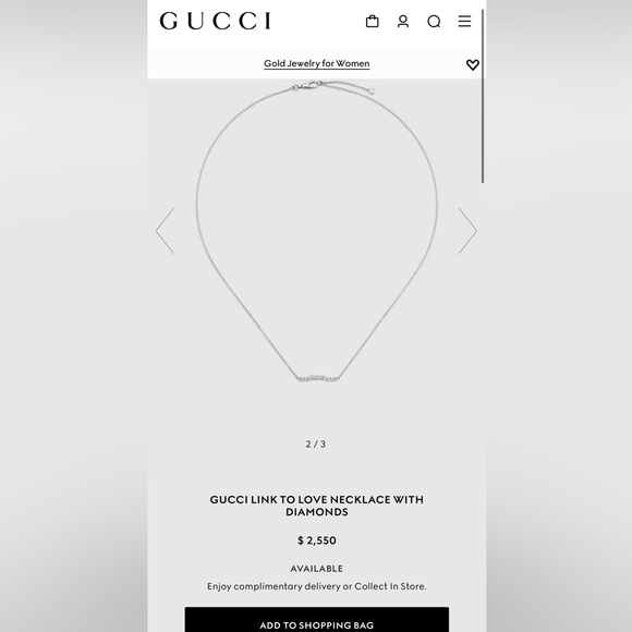 GUCCI “Link to love” necklace with diamonds - Picture 2 of 12